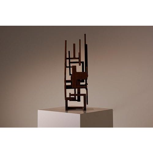 Corne Nuham, Tower IX Geometric Sculpture, 2020, Metal For Sale - Image 4 of 4