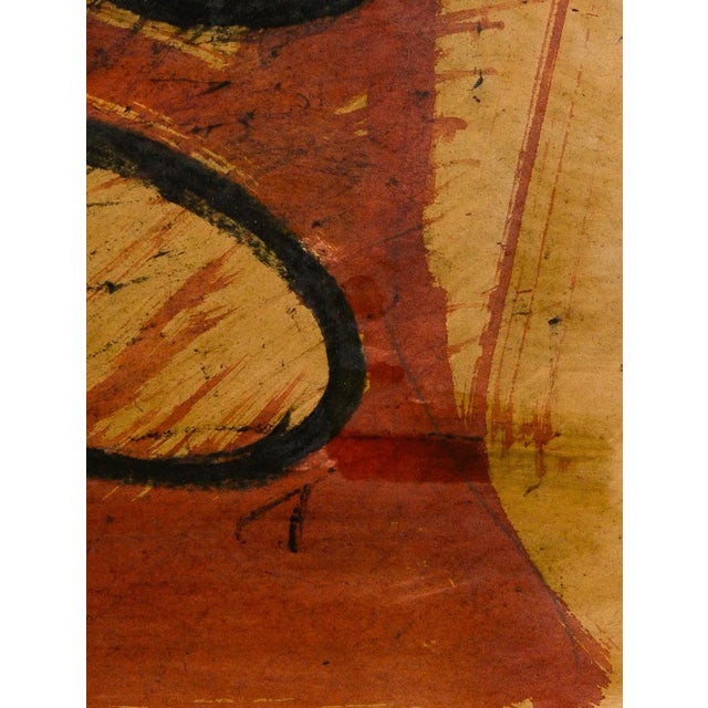 Abstract Female Form, Mid-20th Century, Ink on Paper For Sale - Image 4 of 5