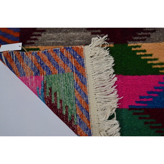 Turkish Neatral Oushak Vintage Wool Carpet For Sale - Image 3 of 10