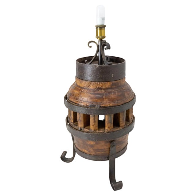 Mid-Century French Country Table Lamp Hub For Sale