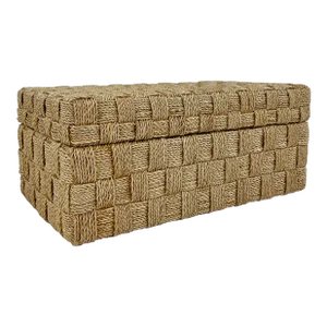 Made Goods Organic Modern Large Natural Abaca Lilou Box