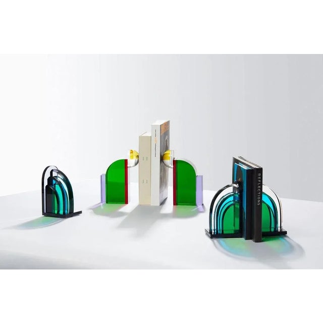 Contemporary Soho Crystal Book End in Handsculpted Crystal For Sale - Image 3 of 5