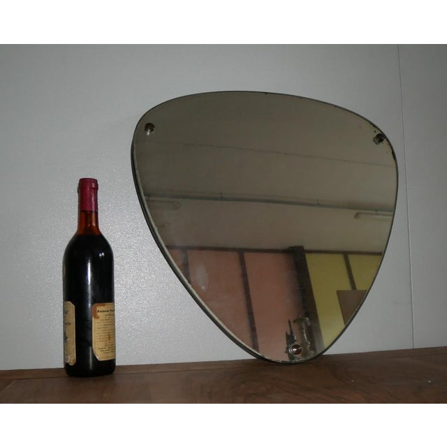 Italian Modernist Triangular Mirror, 1950s-1960s For Sale - Image 4 of 11