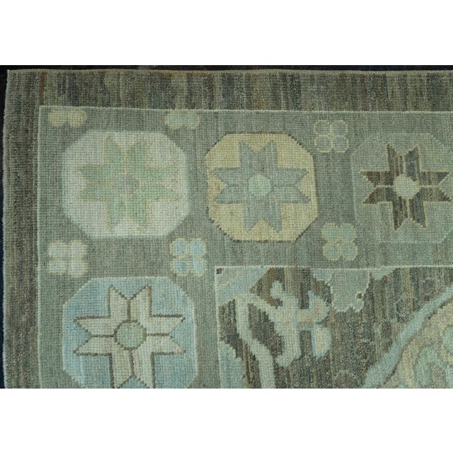 Turkish Oushak Rug 12'2" x 16'1" #8386 For Sale - Image 4 of 8
