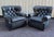 Ralph Lauren Writer’s Chairs in RARE beautiful hunter/forest green leather. The chairs are pictured in both cool and warm...