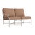 Brown Jordan Venetian Left Arm Loveseat, Dove frame with Fusion Clay fabric For Sale - Image 12 of 12