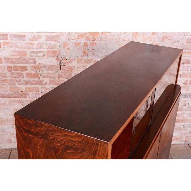 Art Deco Commode in Walnut and Glass, Czech, 1920s For Sale - Image 18 of 18