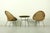 Vintage Italian Rattan Basket Chairs and Bistro Table Set, 1960s, Set of 3 For Sale - Image 15 of 18