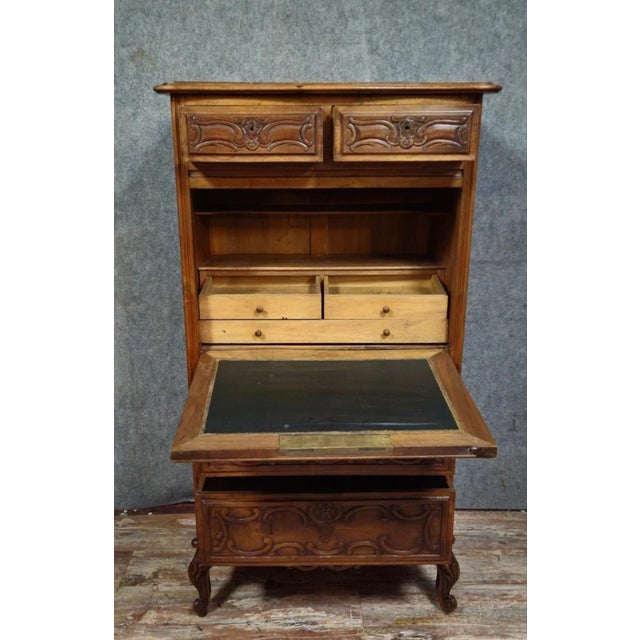 Antique Secretaire in Walnut, 1800s For Sale - Image 14 of 15