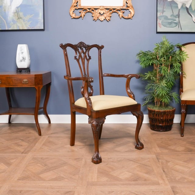 NDRAC041z Gothic Mahogany Chippendale Chairs, Set of 10 For Sale - Image 4 of 12