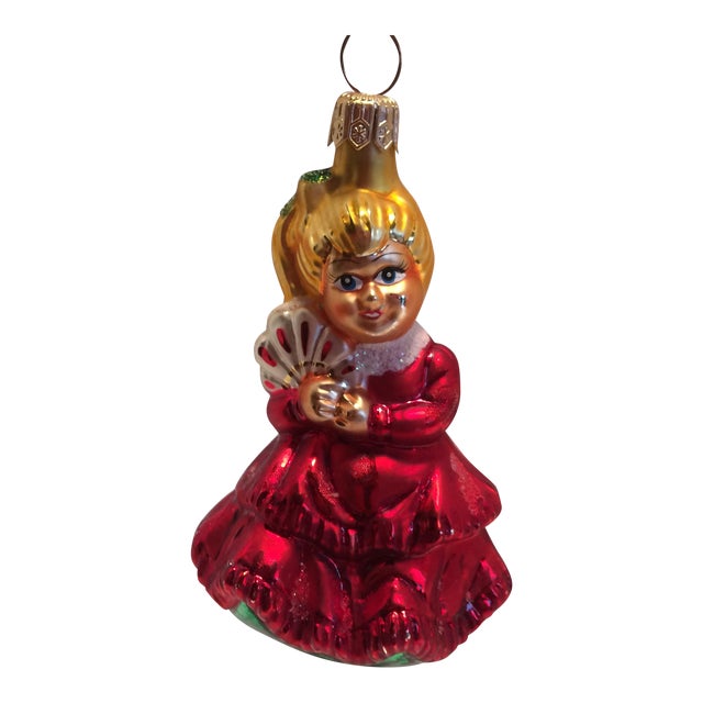 Christopher Radko Ornament "Little Girl in Red Christmas Dress" Chairish