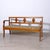 Early 20th-century Italian Directoire-style walnut bench/sofa, floral fabric with black base. All in very good condition....