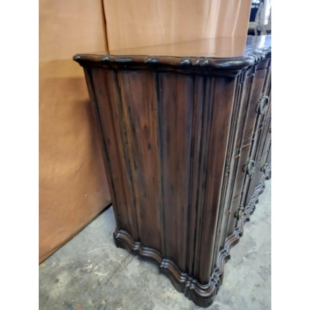 Late 20th Century Late 20th Century Rococo Style Century Furniture 3 Drawers Serpentine Commode Dresser Chest For Sale - Image 5 of 7
