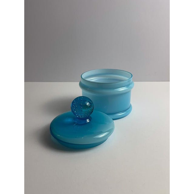 Cased Pale Blue Glass Apothecary Jar by Carlo Moretti, Italy, 1960s For Sale - Image 4 of 10