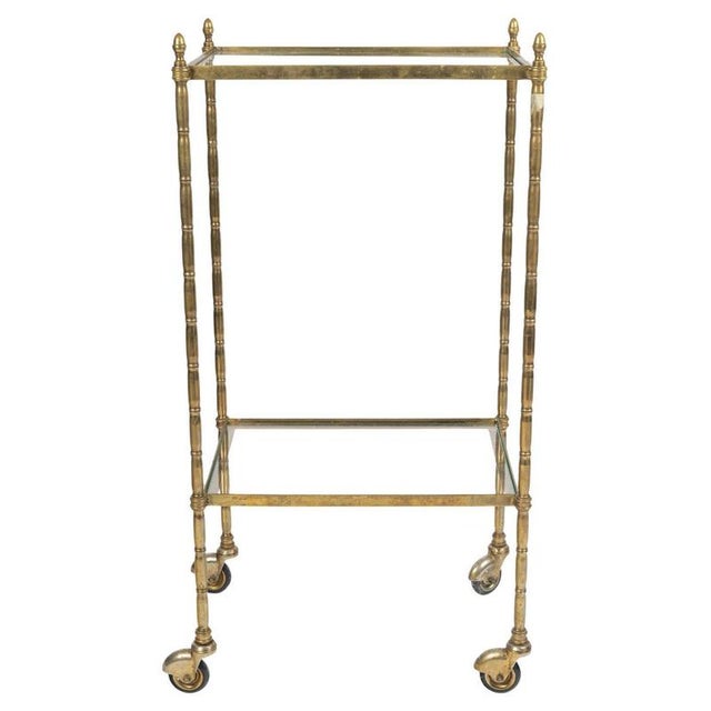 Metal Brass Serving Side Table, 1950-1960 For Sale - Image 7 of 7