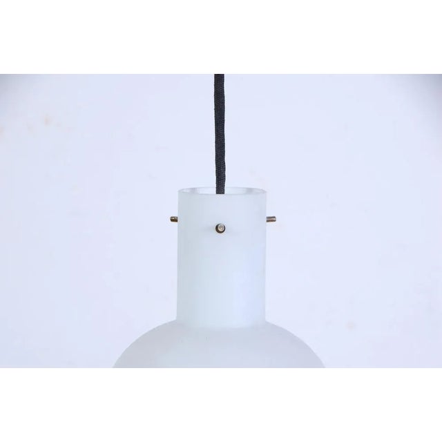 Vintage Opaline Glass Pendant Light, 1950s For Sale - Image 6 of 8