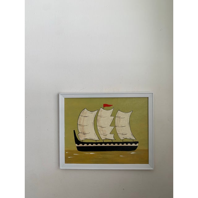 Contemporary Impressionist Style Seascape Painting on Canvas, Framed For Sale - Image 4 of 4