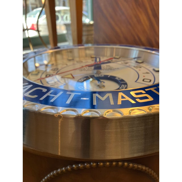 Metal Vintage Rolex Display Wall Clock For Sale - Image 7 of 7