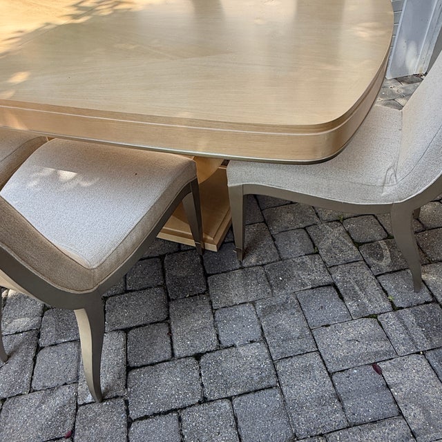 Caracole Fan Expanding Dining Table With Set of 8 Side Chairs For Sale - Image 10 of 14