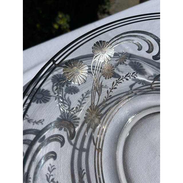 Transparent Vintage Sterling Floral Bowl For Sale - Image 8 of 9