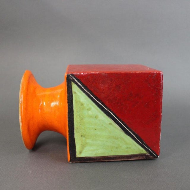 Vintage Italian Sculptural Vase by Bruno Gambone, 1970s For Sale - Image 11 of 18