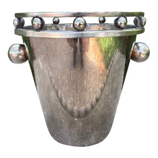 Late 20th Century Modernist Silver Plated Champagne Bucket Designed by Larry Laslo For Sale