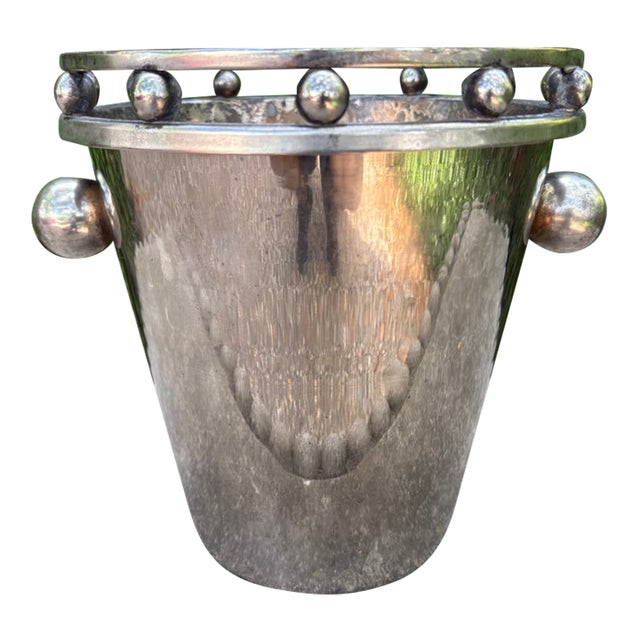 Late 20th Century Modernist Silver Plated Champagne Bucket Designed by Larry Laslo For Sale