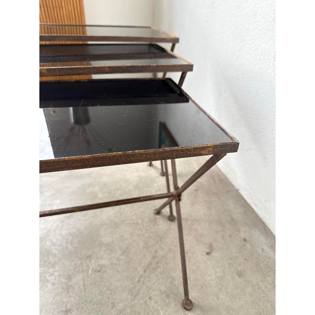 Nesting Tables by Jacques Adnet, 1950s, Set of 3 For Sale - Image 16 of 18