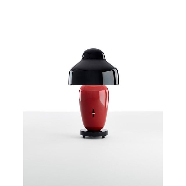Glass Black Chinoz Table Lamp by Parachilna For Sale - Image 7 of 10