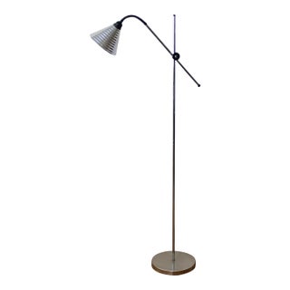 Alphonse Pinoit French Style Industrial Gooseneck Spot Chrome Floor Lamp Vintage Modern For Sale