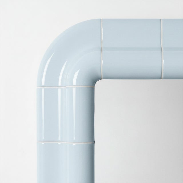 Contemporary Lolita Mirror in Ice Blue by Tilecito For Sale - Image 3 of 9