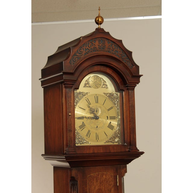 James Stewart Armagh Style Burl Walnut Grandfather Clock