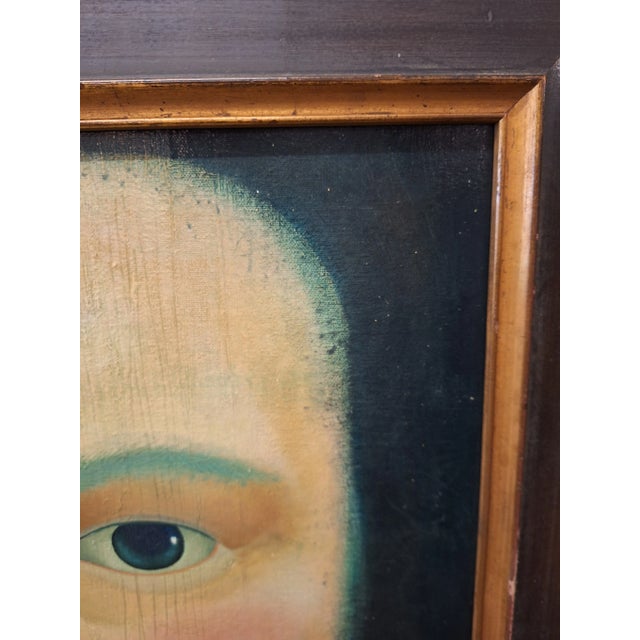 Monique Passicot 1984 Oil Painting " Portrait of Nobody ", Framed For Sale - Image 4 of 11