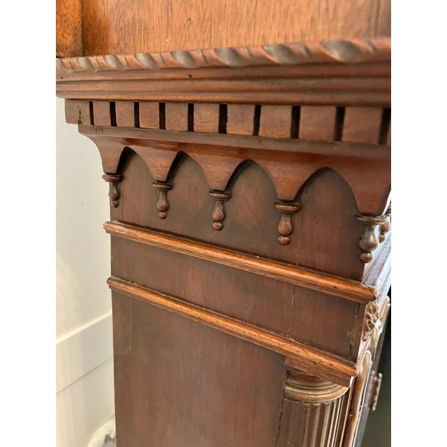 Brown Carved Mahogany Grandmother Clock in the Style of Chippendale For Sale - Image 8 of 18