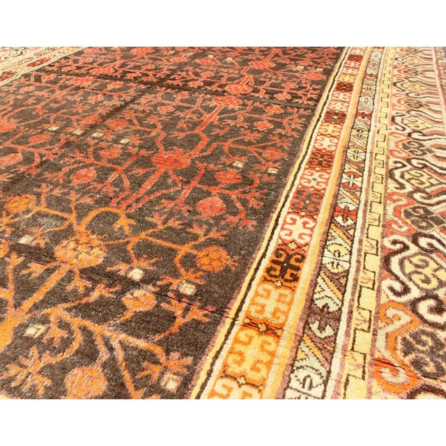 1920s Antique Khotan Rug For Sale - Image 5 of 7