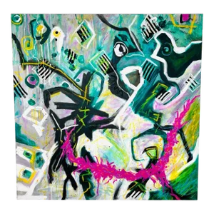 "All That Jazz" Large Abstract Mixed-Media Painting by Esther Ritz