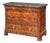 French Louis Philippe Chest or Commode of Burr Walnut With Marble Top For Sale