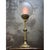 Gold French Art Deco Brass and Frosted Glass Table Lamp, 1920s For Sale - Image 8 of 11