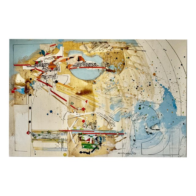 Sam Middleton, 83 Stormy Weather, Collage and Mixed Media on Paper For Sale