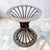 Cream Modern Kreiss Trieste Collection 60" Round Travertine & Wrought Iron Center or Dining Table For Sale - Image 8 of 14