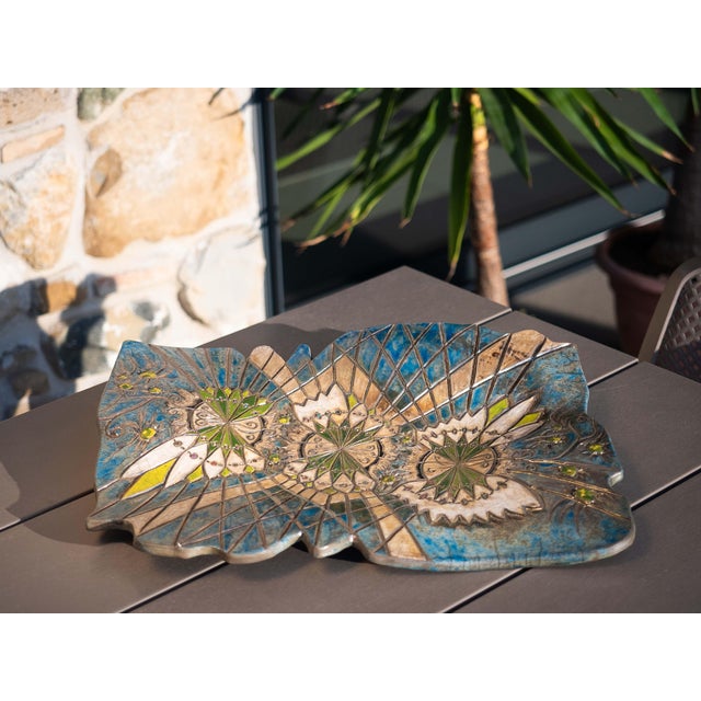Blue Wings of Freedom Wall Sculpture in Raku Ceramic from Stefania Zoppellaro, 2025 For Sale - Image 8 of 9