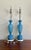 1940s Vintage French Opaline Blue & Gold Gilt Glass Table Lamps - a Pair For Sale - Image 5 of 13