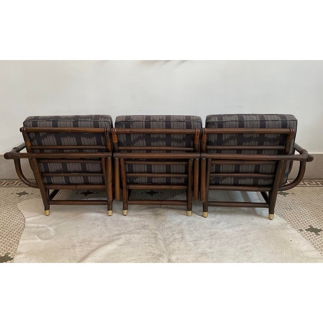 Ficks Reed Vintage Rattan Lanai Sofa Attr. To John Eisner for Ficks Reed, Circa 1970 For Sale - Image 4 of 15