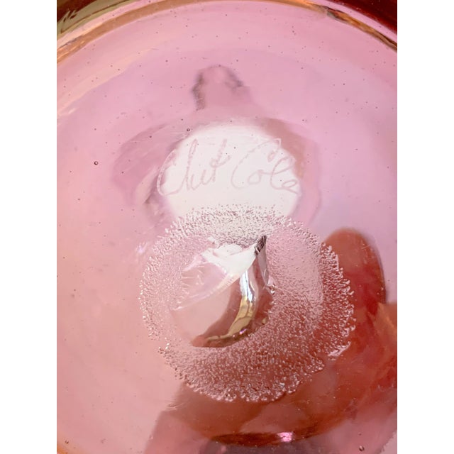 1970s Chet Cole Signed Amethyst Blown Art Glass Pitcher For Sale In Dallas - Image 6 of 11