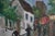 Roland Dubuc, Strollers in Montmartre, 1960s, Oil Painting on Canvas, Framed For Sale - Image 14 of 16