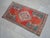 Small Vintage Turkish Oushak Rug 2x3 Hand Knotted Wool Red Teal Entryway Mat Handmade Doormat For Sale - Image 11 of 14