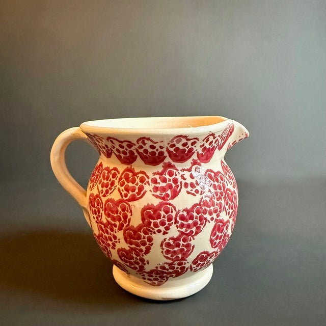 Farmhouse 1970s Ceramic Pitcher With Heart Detailing For Sale - Image 3 of 6