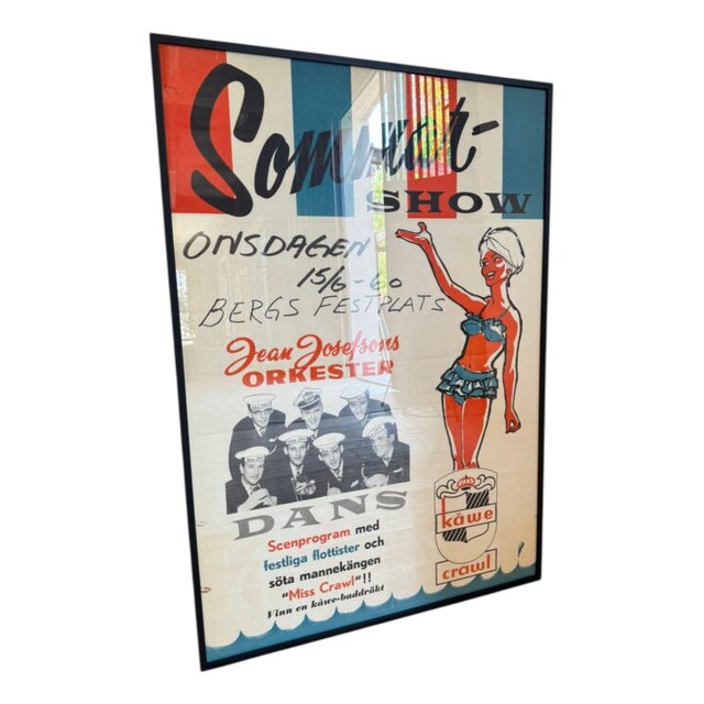 Vintage Danish Summer Show Poster For Sale