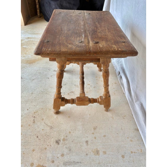 Early 20th Century Early 20th Century Spanish Pine Side Table For Sale - Image 5 of 12