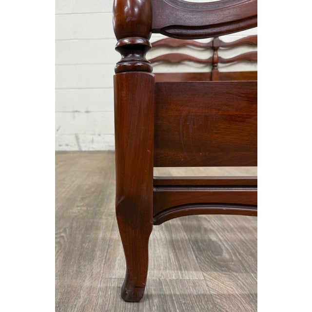 Vintage Full Size French Provincial French Country Style Bed For Sale - Image 4 of 16